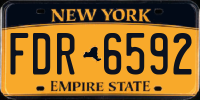 NY license plate FDR6592