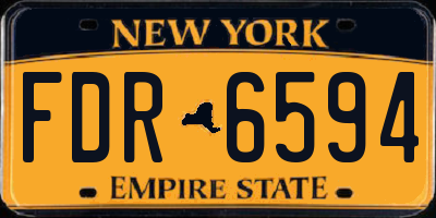 NY license plate FDR6594