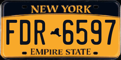 NY license plate FDR6597