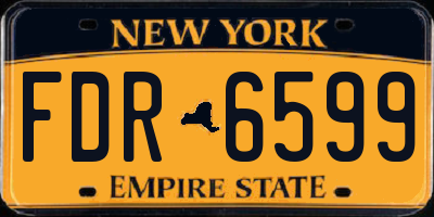 NY license plate FDR6599