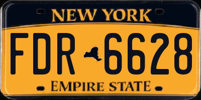 NY license plate FDR6628