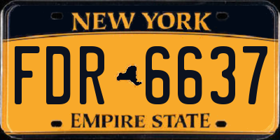 NY license plate FDR6637