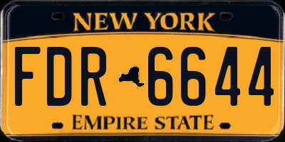 NY license plate FDR6644
