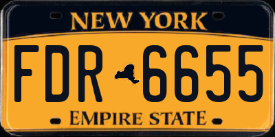 NY license plate FDR6655