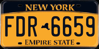 NY license plate FDR6659