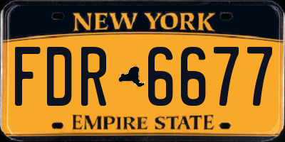NY license plate FDR6677