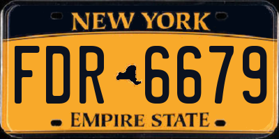 NY license plate FDR6679