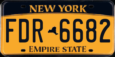NY license plate FDR6682