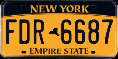 NY license plate FDR6687
