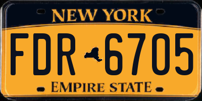 NY license plate FDR6705