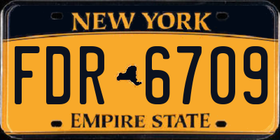 NY license plate FDR6709