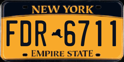 NY license plate FDR6711