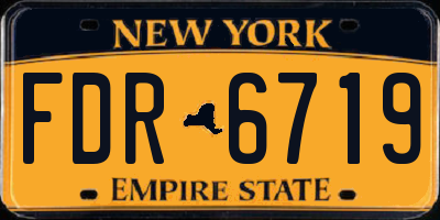 NY license plate FDR6719