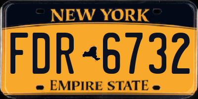 NY license plate FDR6732