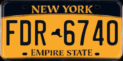 NY license plate FDR6740