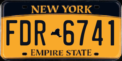 NY license plate FDR6741