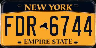 NY license plate FDR6744