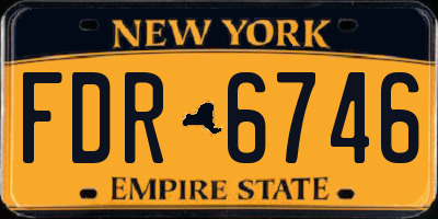NY license plate FDR6746