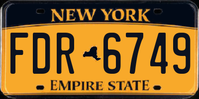 NY license plate FDR6749