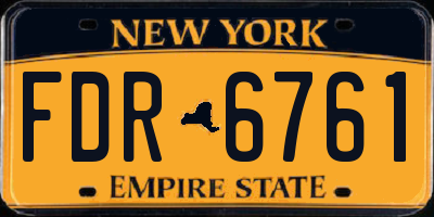 NY license plate FDR6761