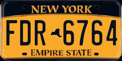 NY license plate FDR6764