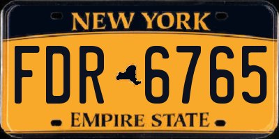 NY license plate FDR6765