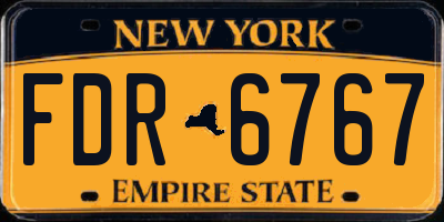 NY license plate FDR6767