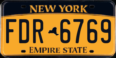 NY license plate FDR6769