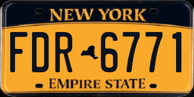 NY license plate FDR6771