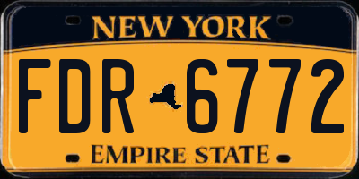 NY license plate FDR6772