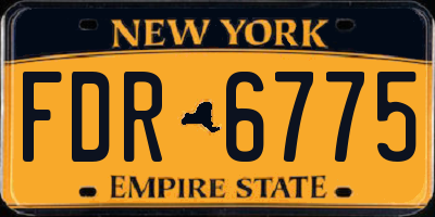 NY license plate FDR6775