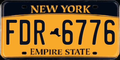 NY license plate FDR6776