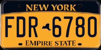 NY license plate FDR6780