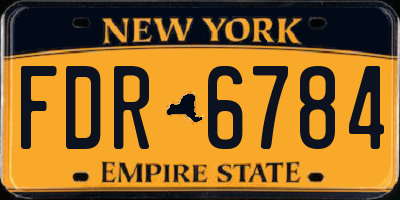 NY license plate FDR6784