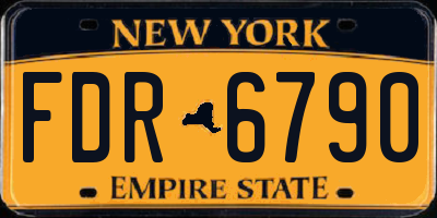 NY license plate FDR6790