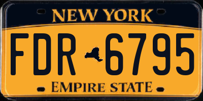 NY license plate FDR6795
