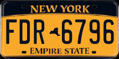 NY license plate FDR6796