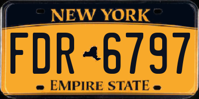 NY license plate FDR6797