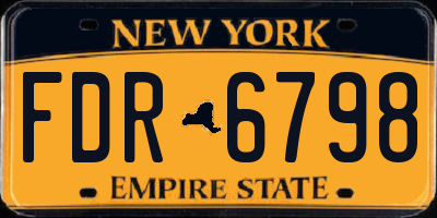 NY license plate FDR6798