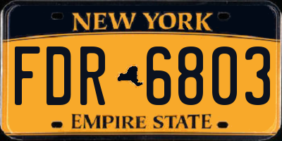 NY license plate FDR6803