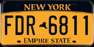 NY license plate FDR6811