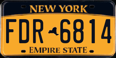 NY license plate FDR6814
