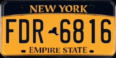NY license plate FDR6816