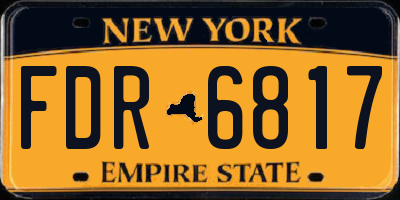 NY license plate FDR6817