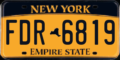 NY license plate FDR6819