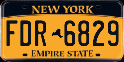 NY license plate FDR6829