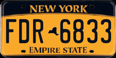 NY license plate FDR6833