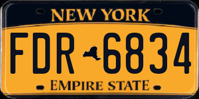 NY license plate FDR6834