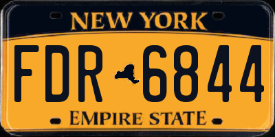 NY license plate FDR6844