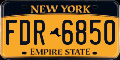 NY license plate FDR6850